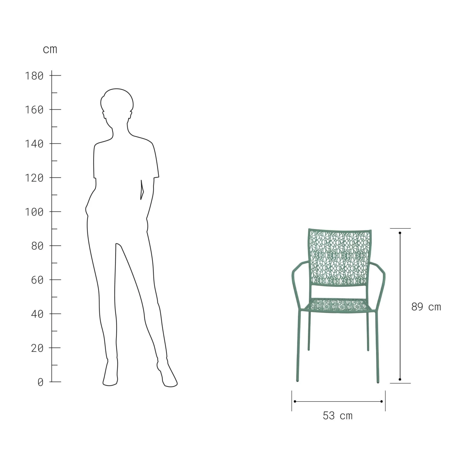 Gartenstuhl Stapelbar NANCY In Salbei – Bild 3