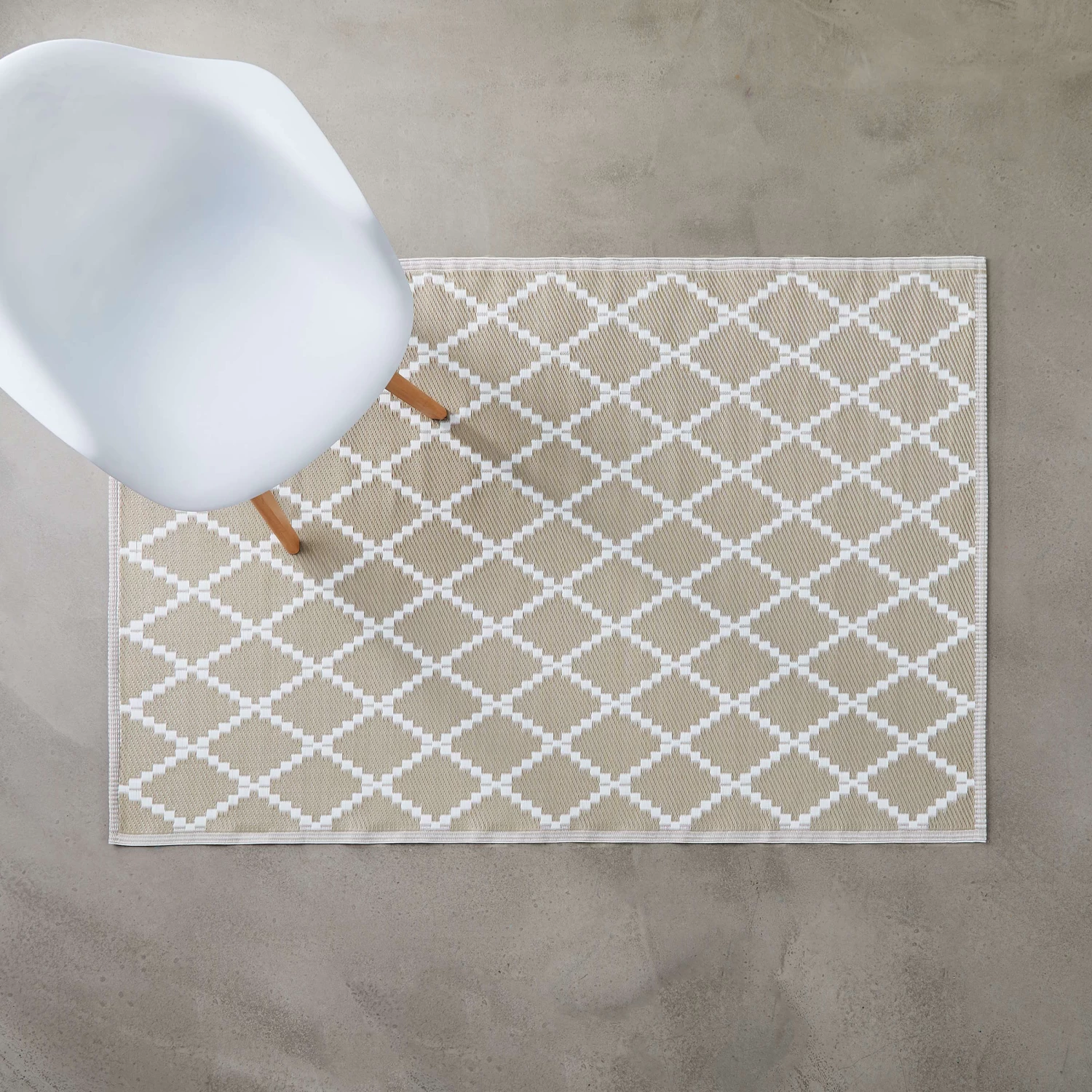 In- & Outdoor-Teppich Rauten L 180 X B 118cm COLOUR CLASH In Natur – Bild 3
