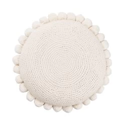 Kissen Ø45cm DAISY In Weiß