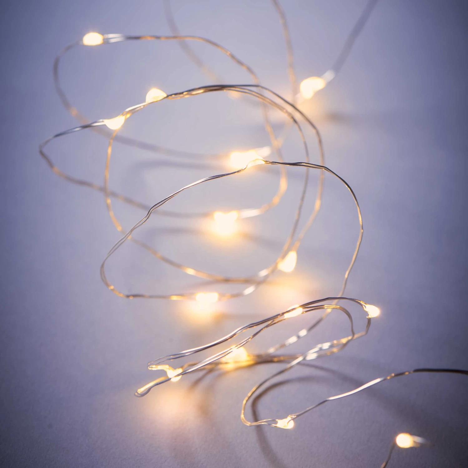 LED Lichterkette 100 Lichter Mit USB-Batteriefach TWINE LIGHTS In Silber – Bild 8