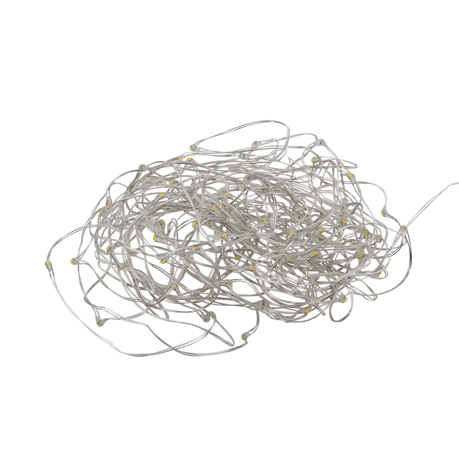 LED Lichterkette 100 Lichter Mit USB-Batteriefach TWINE LIGHTS In Silber