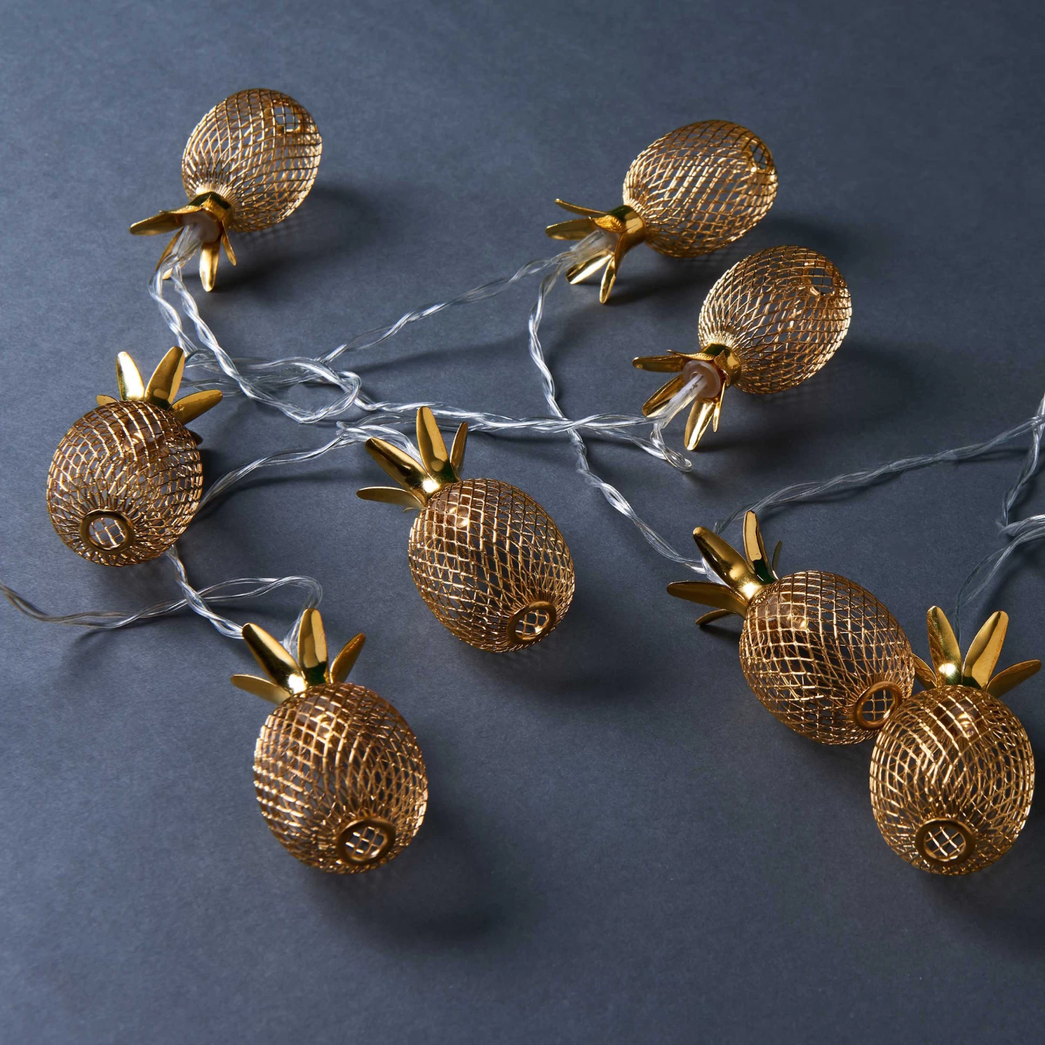 LED-Lichterkette Ananas 10 Lichter Mit USB-Batteriefach MIAMI In Gold – Bild 5