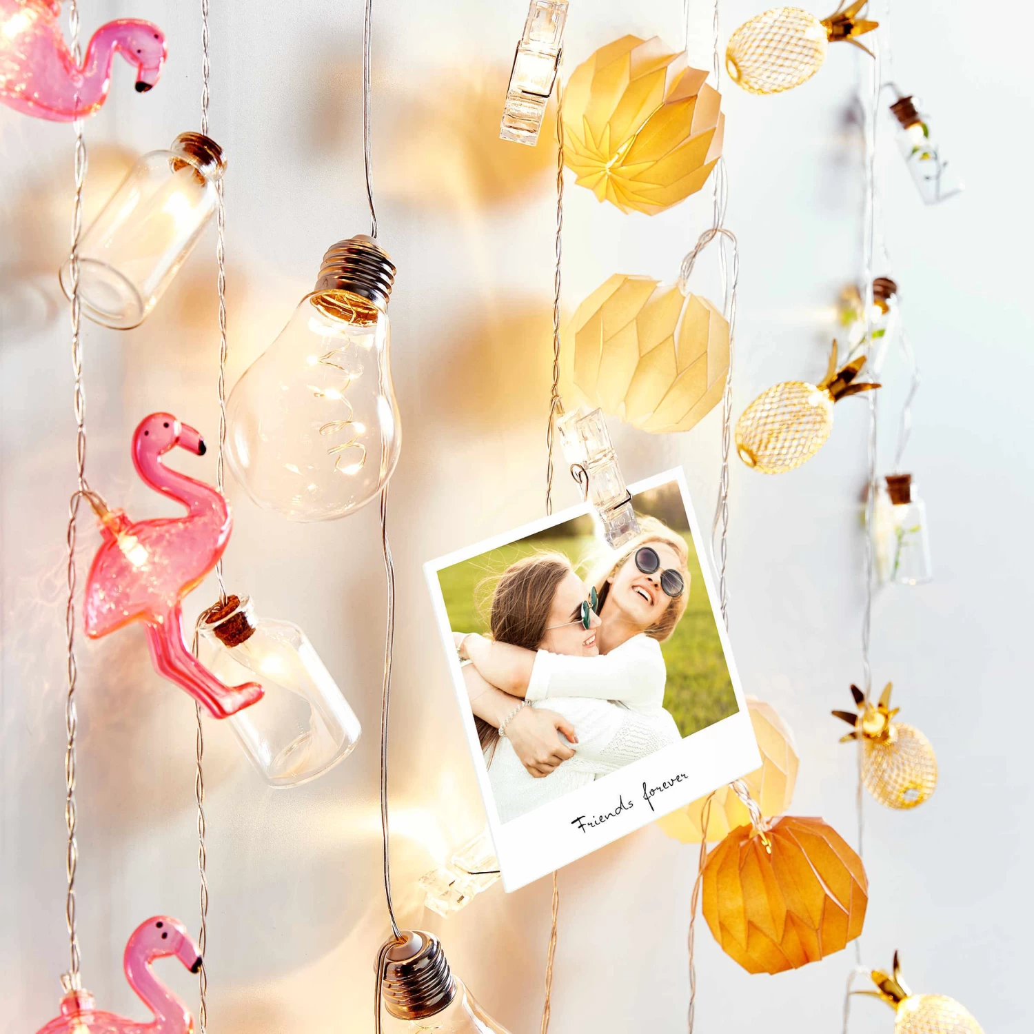 LED-Lichterkette Ananas 10 Lichter Mit USB-Batteriefach MIAMI In Gold – Bild 6