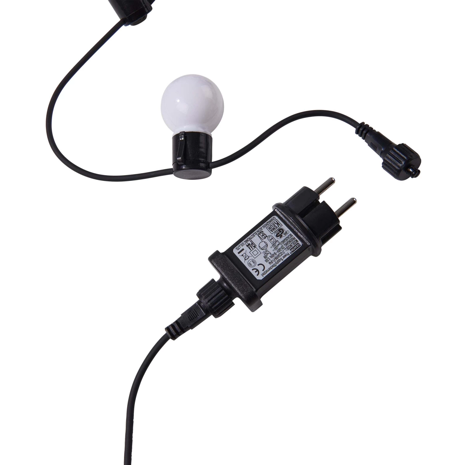 Lichterkette 24 Lichter Outdoor Länge 11m SUNSET In Schwarz-Weiß – Bild 4