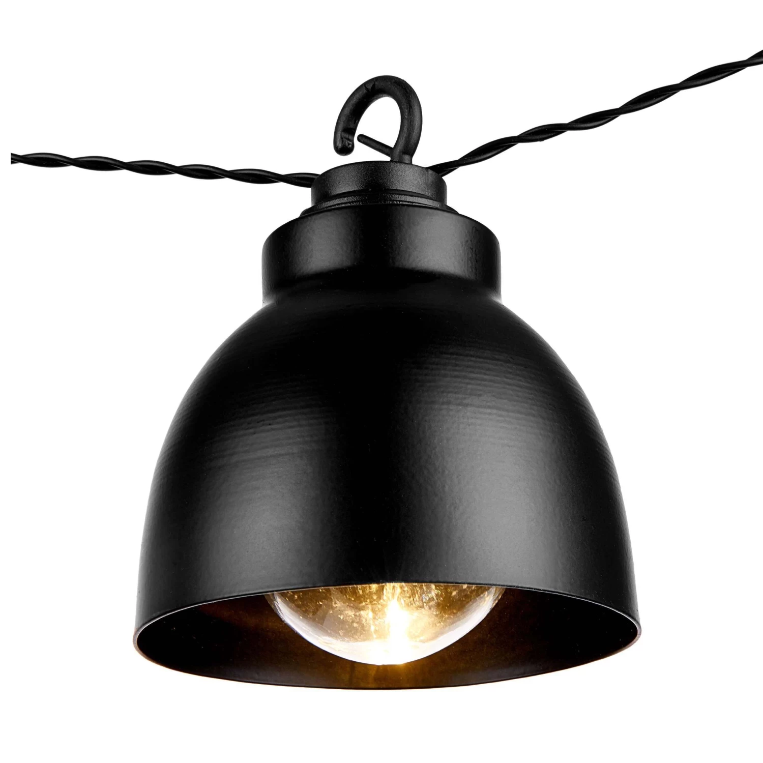 Metall-Lampenkette Mit Stecker WAREHOUSE In Schwarz – Bild 3