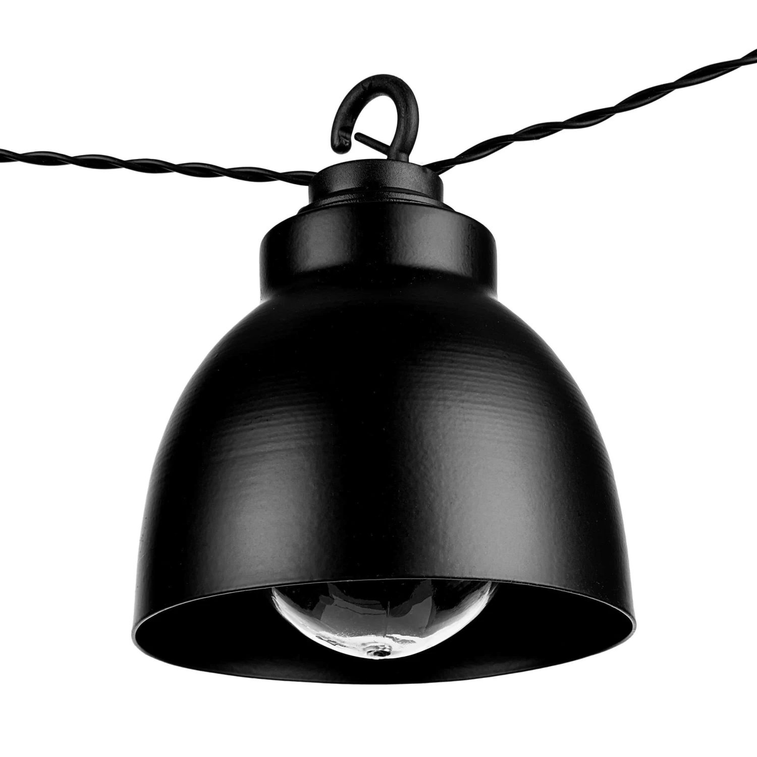 Metall-Lampenkette Mit Stecker WAREHOUSE In Schwarz – Bild 4