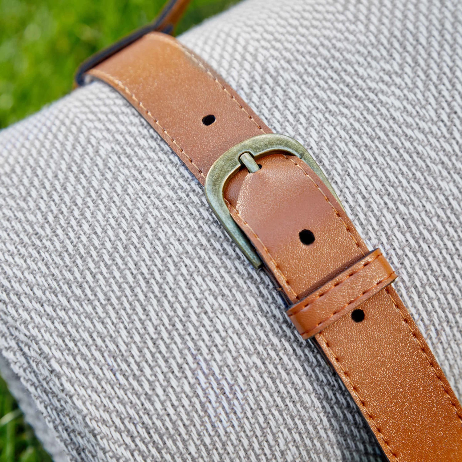 Picknickdecke L 150 X B 200cm WANDERLUST In Taupe-Weiß – Bild 5