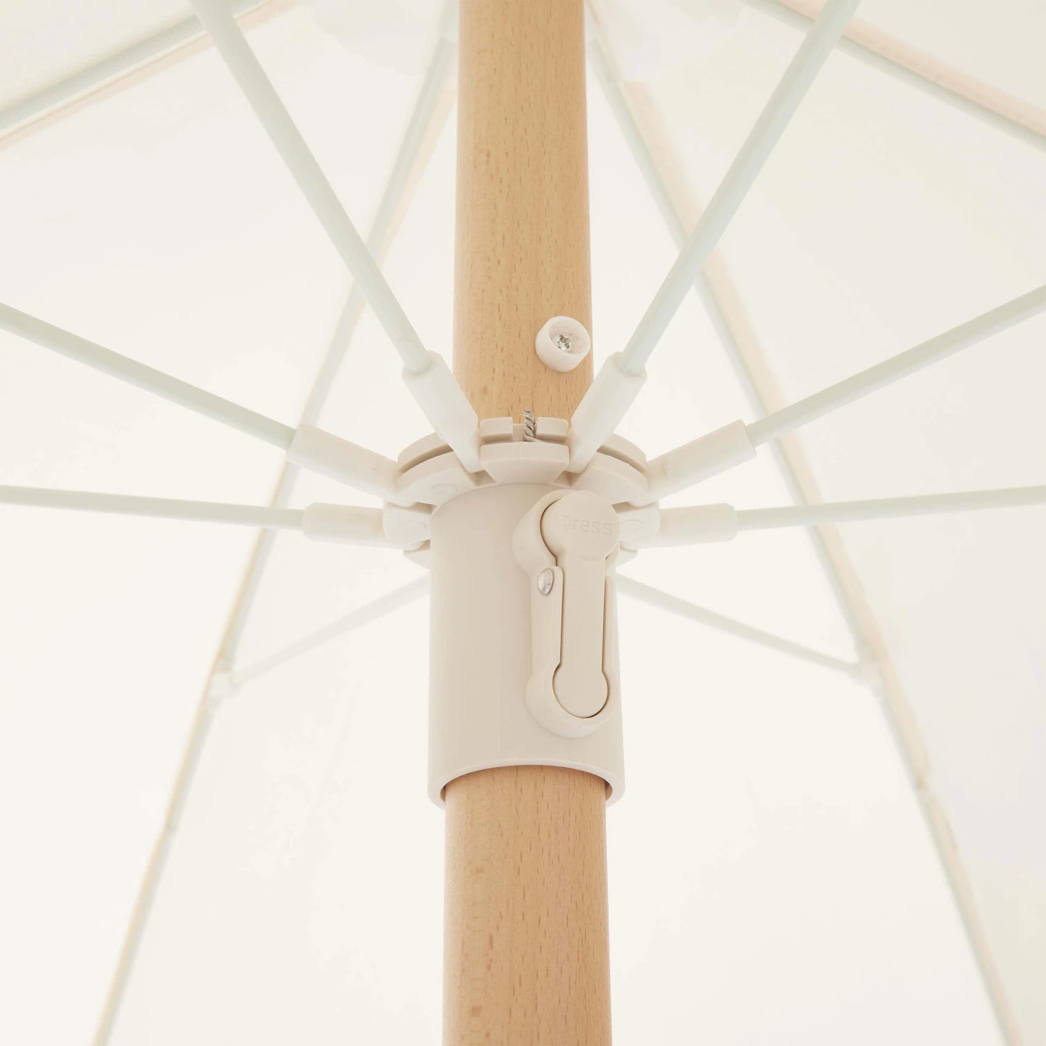 Strandschirm Mit Fransen Ø180cm BOHO LOUNGE In Creme – Bild 5