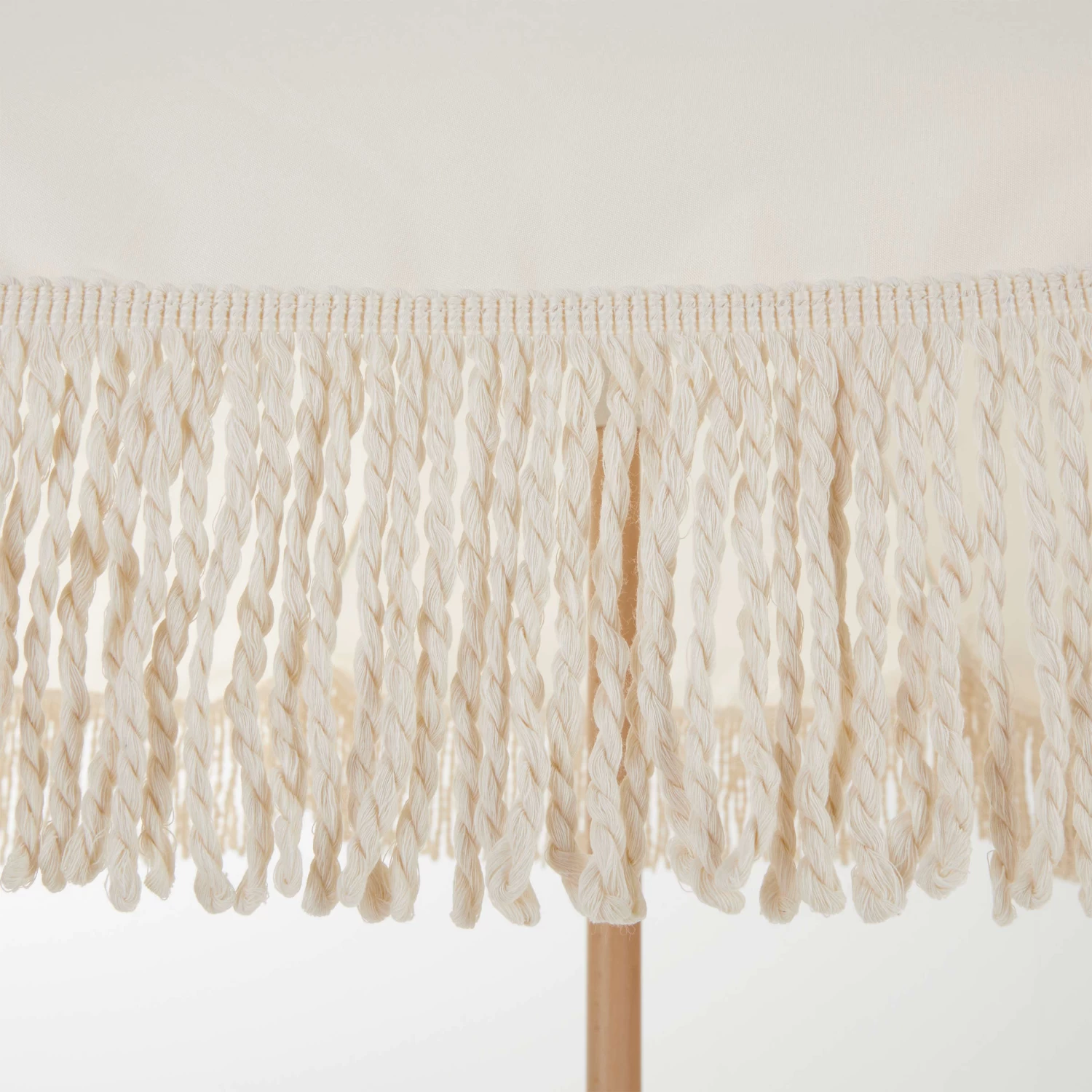 Strandschirm Mit Fransen Ø180cm BOHO LOUNGE In Creme – Bild 8