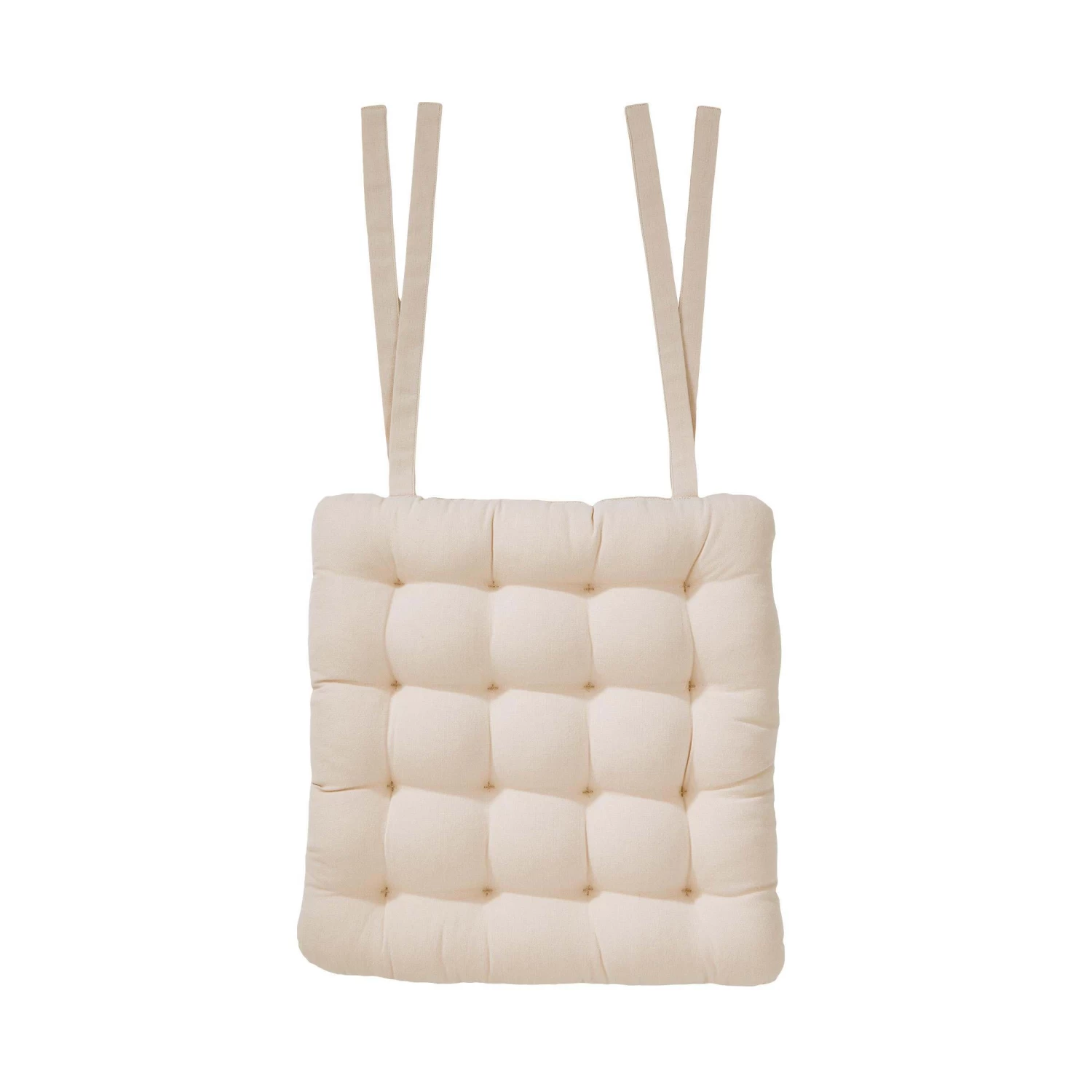 Stuhlkissen Mit Bändchen L 35 X B 37cm SOLID In Creme