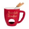 Tasse Mit 2 Gabeln CHOCOLATE FONDUE In Rot