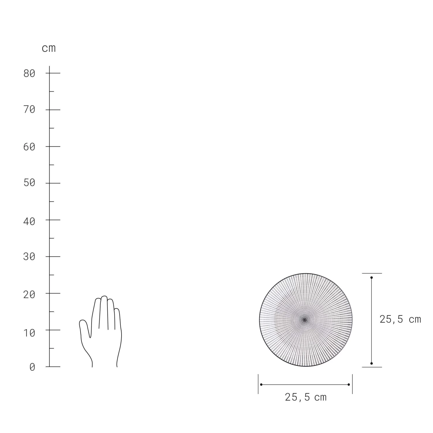 Teller Ø25,5cm DIM SUM In Schwarz-Weiß – Bild 4