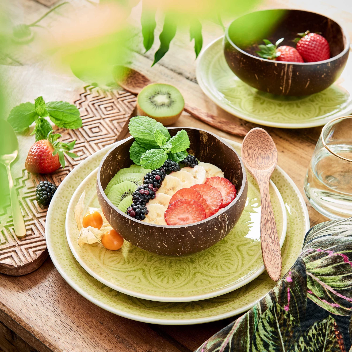 Teller Ø25cm SUMATRA In Hellgrün – Bild 2