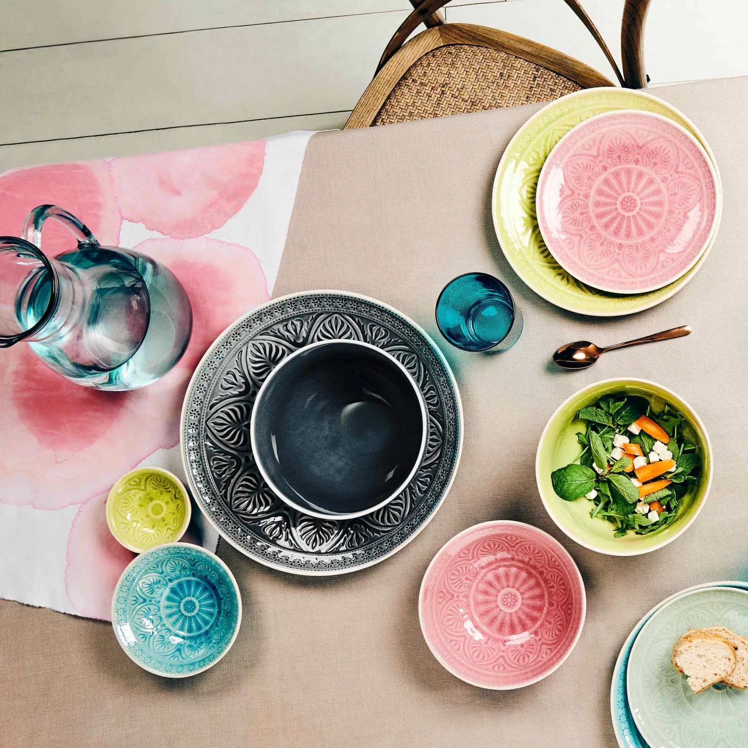 Teller Ø25cm SUMATRA In Hellgrün – Bild 5