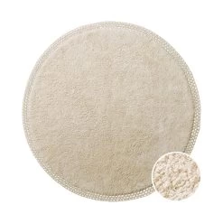 Teppich Hochflor Mit Makramé Ø120cm BOHO LOUNGE In Beige